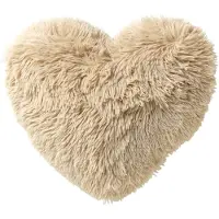 Textino gefülltes Kissen Herz 'Hart XL' 55 x 60 cm Bleached Sand - Beige