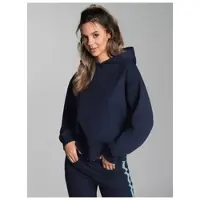 Trigema Sweatshirt "Dünner Oversize-Hoodie", Damen, Gr. S, blau (navy), Sweatware, 50% Baumwolle, 50% Polyester, Basic, Sweatshirts Sweatshirt