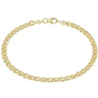 Amor Armband "Doppelpanzerkettengliederung", gelbgoldfarben, Armbänder, Damen, 19cm, Gelbgold 375, Armband