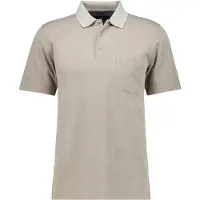 Ragman Basic Poloshirt Dezentes Jacquard-Muster, Knopfleiste und praktische Brusttasche, Knitterarm und formstabil