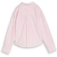 Tom Tailor Blusenshirt , Mädchen, Gr. 164, soft mauve weiß stripe, Web, Obermaterial: 100% Baumwolle, gestreift, oversize normal, ohne Ausschnitt, Manschette, Shirts Blusenshirt, mit Streifen Muster