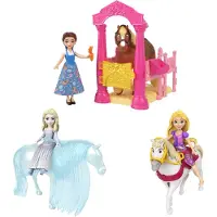 Disney Princess Disney „Die Eiskönigin“ Storytime Stackers Set mit kleiner Puppe, Pferd oder Begleiter und Zubehörteilen, 3 Jahr(e), 135 mm