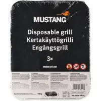 Mustang 3er-Set: Einweggrills in Silber - (L)27 x (B)22 cm - onesize
