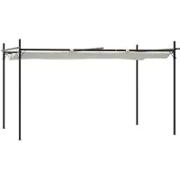 Syfax Pergola mit Schiebedach Creme 395x292x230 cm