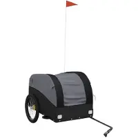 Syfax Fahrradanhänger Schwarz 45 kg Eisen