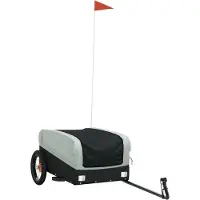 Syfax Fahrradanhänger Schwarz und Grau 30 kg Eisen
