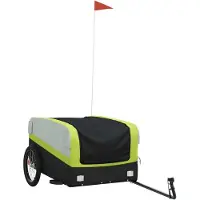Syfax Fahrradanhänger Schwarz und Grün 45 kg Eisen