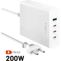 FIXED -Ladestation mit 3xUSB-C und USB-Ausgang unterstützt PD 3.0 200W weiß