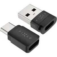 FIXED Adapter / Datenblocker USB-C auf USB-C / USB-C auf USB-A, PD 240 W, Data Blocker, Schwarz