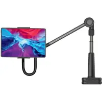FIXED Relax Tablet-Ständer – Verstellbar – 360 Grad drehbar – Schwarz
