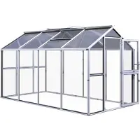 KGT Gewächshaus "Galant IV" pressblank 8,8 m² 4 mm ESG, 10 mm HKP