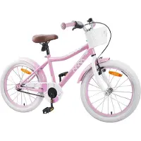 vidaXL Kinderfahrrad 18 Zoll für 5-7 Jahre alt Hellrosa