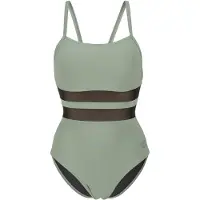 Arena - Women's Mesh Equals Swimsuit Back B - Badeanzug Gr 38 grün