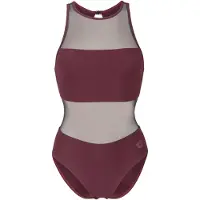 Arena - Women's Mesh Panels Swimsuit Vent Back - Badeanzug Gr 44 rot