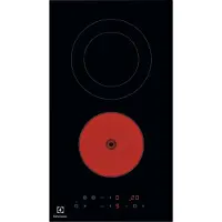 Electrolux LHR3233CK, Schwarz, Integriert, 29 cm, Keramik, Glaskeramik, 2 Zone(n)