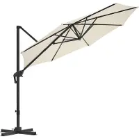 Songmics Sonnenschirm Ø 300 cm UPF 50+ mit Ständer