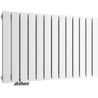 Emke Heizkörper, Flachheizkörper mit Zentralanschluss, Weiss 63x100cm 1343W Doppellagig