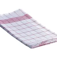 Floorstar GmbH Geschirrtücher Halbleinen, 10 Stück rot