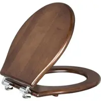 Evenes WC-Sitz JUBILÄUM Softclose aus Walnuss-Holz Edelstahlscharniere