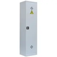 Steelboxx Lüllmann Umweltschrank, 1 Tür, 4 Wannenböden, 1950 x 500 x 422 mm, lichtgrau