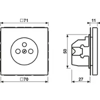 JUNG Steckdose 1f alu LS UP IP20 VP Schutzk AL1520FKID