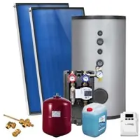 SUNEX Solarpaket AMX 2.0 , Aufdachmontage 4,00m2 mit Solarspeicher 200L, 2 WT