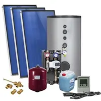 SUNEX Solarpaket AMX 2.0, Aufdachmontage 6,00m2 mit Solarspeicher 300L, 2 WT