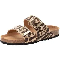 Tamaris Damen Pantolette Zweiriemer mit Muster und Tieffußbett 1-27534-44, Größe:38 EU, Farbe:Braun