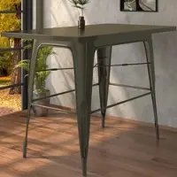 GGM Möbel Tolix Tisch | Rost | B:T:H 120 x 70 x 106 cm | Industrie Tisch, Retrotisch, Industrial Tisch