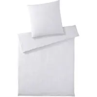 Elegante Musselin Bettwäsche Smooth 200x200 cm + 2x 80x80 cm | weiss - weiß