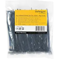 StarTech.com 4"(10cm) Cable Ties, 1/16"(2mm) wide, 7/8"(22mm) Bundle Diameter, 18lb(8kg) Tens