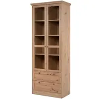 Furn.Design Vitrine Eiche Artisan 80 cm Viel Stauraum Rubik