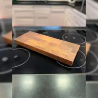LÜLLMANN Schneidebrett Servierbrett Stirnholz / Hirnholz geölt Hackblock 39x16cm mit Gummifüßen 406223