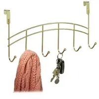 Relaxdays 10 x Türgarderobe zum Einhängen gold Gold