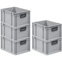 Proregal Spar Set 5x Eurobox Nextgen Portable Duo HxBxT 22 x 30 x 40 cm 20 Liter Eurobehälter Transportbox Transportbehälter Stapelbehälter