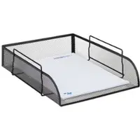Relaxdays 10 x Dokumentenablage stapelbar schwarz Schwarz