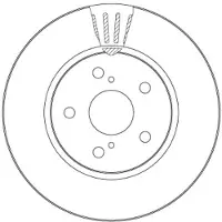 TRW Bremsscheibe DF6986S vorne, belüftet, 1 Stück