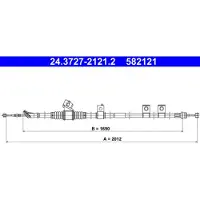 Ate Seilzug, Feststellbremse [Hersteller-Nr. 24.3727-2121.2] für Mitsubishi