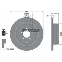 Textar Bremsscheibe 92175503 hinten, belüftet, 1 Stück
