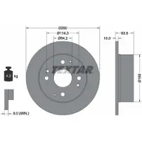 Textar Bremsscheibe 92138600 hinten, voll, 1 Stück