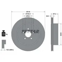 Textar Bremsscheibe 92173703 hinten, belüftet, 1 Stück