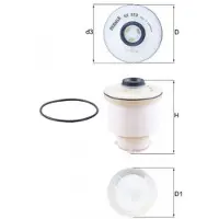 MAHLE ORIGINAL Kraftstofffilter [Hersteller-Nr. KX573D] für Toyota