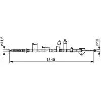 Bosch Seilzug, Feststellbremse [Hersteller-Nr. 1987482653] für Toyota