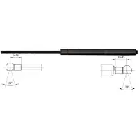 METZGER 2110500 Gasfeder Heckklappendämpfer für FORD MONDEO IV (BA7) 553mm