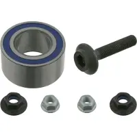 SWAG Radlagersatz Schrägkugellager für Vorderachse, Breite 37 mm, Innen Ø 39 mm, Außen Ø 75 mm, mit Muttern und Antriebswellenschraube