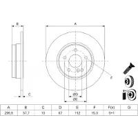 Bosch Bremsscheibe 0 986 479 K26, 1 Stück