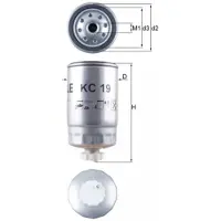 MAHLE ORIGINAL Kraftstofffilter KC 19 für DEUTZ-FAHR AGROPRIMA Anschraubfilter
