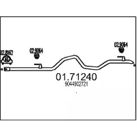 MTS Abgasrohr MERCEDES-BENZ 01.71240 9044902721
