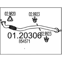 MTS Abgasrohr 01.20306