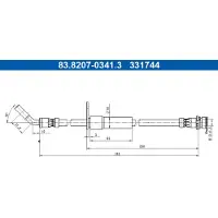 Ate Bremsschlauch 83.8207-0341.3